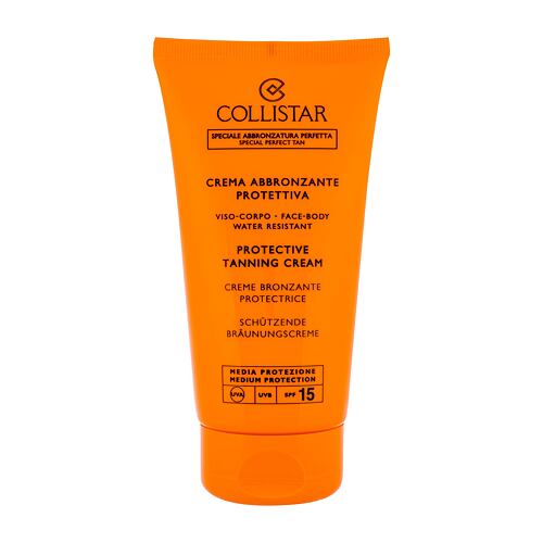 Soin solaire corps Collistar Special Perfect Tan Protective Tanning Cream SPF15 150 ml boîte endomma