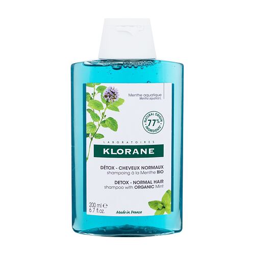 Shampooing Klorane Aquatic Mint Detox 200 ml boîte endommagée