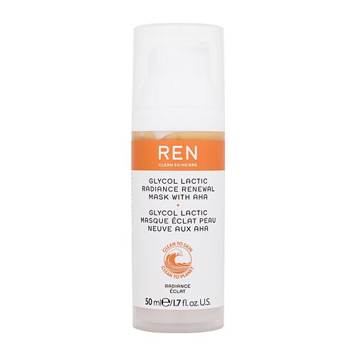 Gesichtsmaske REN Clean Skincare Radiance Glycolic Lactic Radiance Renewal Mask With AHA 50 ml