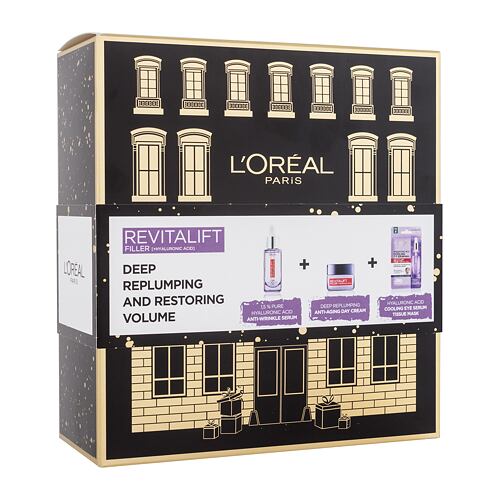 Tagescreme L'Oréal Paris Revitalift Filler HA Deep Replumping And Restoring Volume 50 ml Beschädigte Schachtel Sets