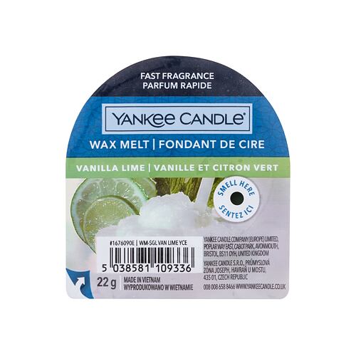 Fondant de cire Yankee Candle Vanilla Lime 22 g emballage endommagé