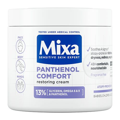 Crème corps Mixa Panthenol Comfort Restoring Cream 400 ml
