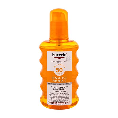 Sonnenschutz Eucerin Sun Sensitive Protect Sun Spray Transparent SPF50 200 ml