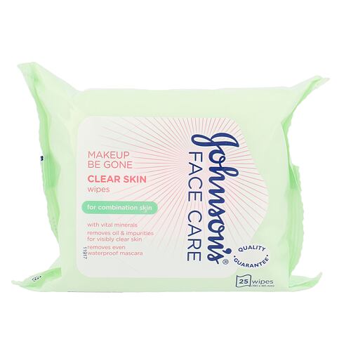 Reinigungstücher  Johnson´s Face Care Clear Skin 25 St. Beschädigte Verpackung