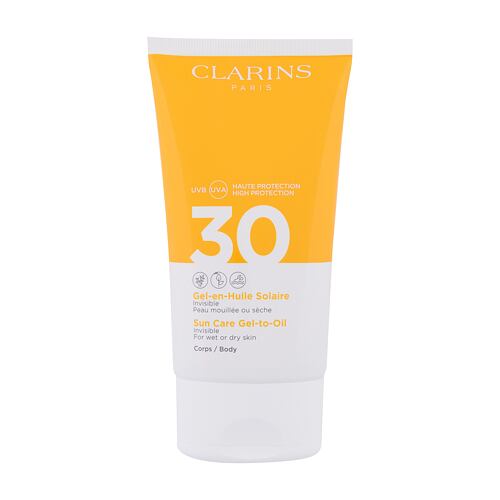 Soin solaire corps Clarins Sun Care Gel-to-Oil SPF30 150 ml boîte endommagée