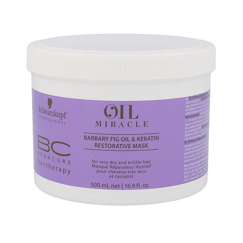 Haarmaske Schwarzkopf Professional BC Bonacure Oil Miracle Barbary Fig & Keratin 500 ml Beschädigte Verpackung