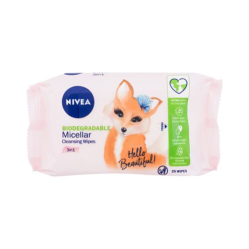Lingettes nettoyantes Nivea Cleansing Wipes Micellar 3in1 25 St.