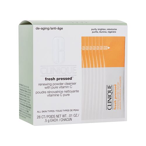 Reinigungsschaum Clinique Fresh Pressed Renewing Powder Cleanser 28x5g g Beschädigte Schachtel