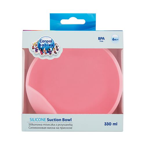 Geschirr Canpol babies Silicone Suction Bowl Pink 330 ml
