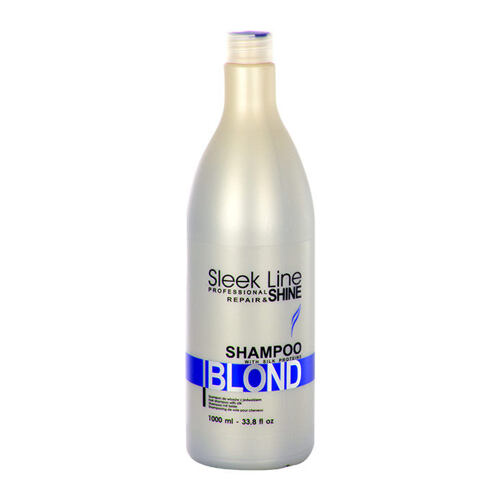 Shampoo Stapiz Sleek Line Blond 1000 ml Beschädigtes Flakon