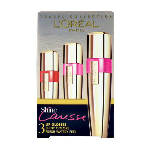 Lipgloss L'Oréal Paris Shine Caresse 6 ml 300+102+400 Beschädigte Schachtel Sets