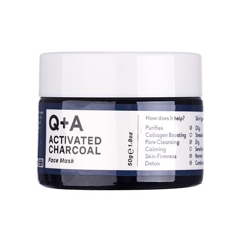 Gesichtsmaske Q+A Activated Charcoal 50 g