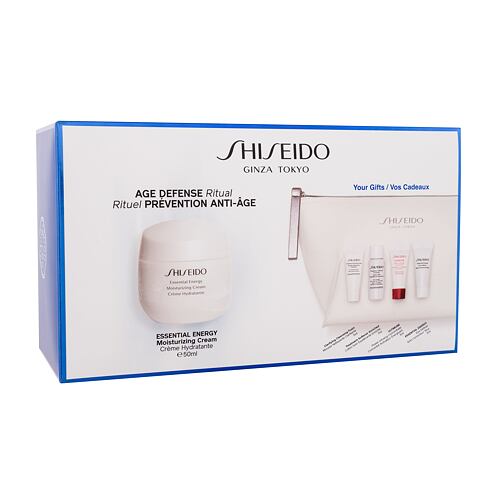 Crème de jour Shiseido Essential Energy Age Defense Ritual 50 ml boîte endommagée Sets
