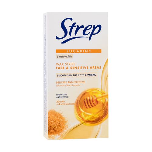 Depilationspräparat Strep Sugaring Wax Strips Face & Sensitive Areas Sensitive Skin 20 St.