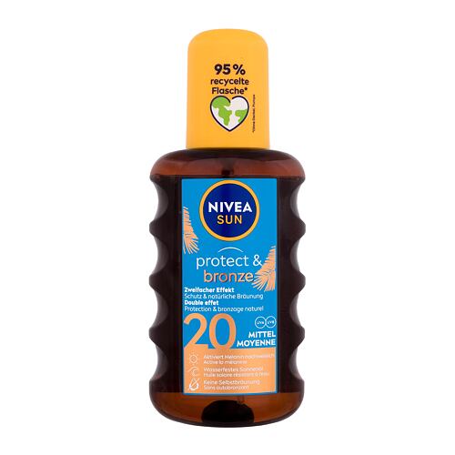 Sonnenschutz Nivea Sun Protect & Bronze Oil Spray SPF20 200 ml