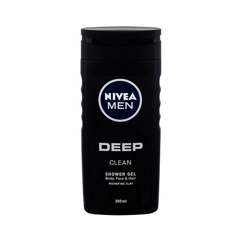 Gel douche Nivea Men Deep Clean Body, Face & Hair 250 ml