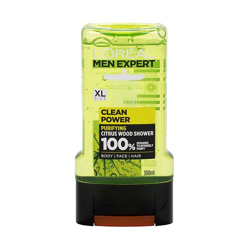 Gel douche L'Oréal Paris Men Expert Clean Power 300 ml