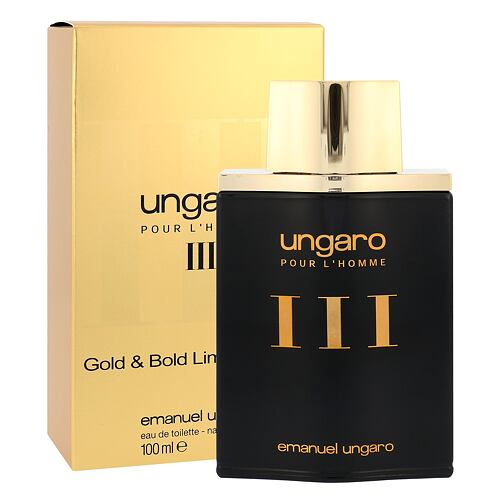 Eau de Toilette Emanuel Ungaro Ungaro Pour L´Homme III Gold & Bold Limited Edition 100 ml Beschädigtes Flakon
