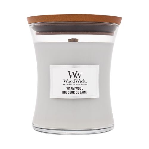 Bougie parfumée WoodWick Warm Wool 275 g emballage endommagé