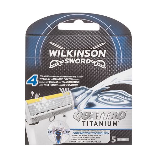 Lame de rechange Wilkinson Sword Quattro Titanium 5 St. boîte endommagée