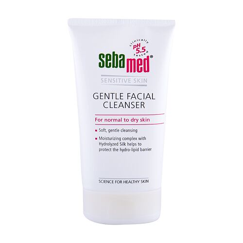 Gel nettoyant SebaMed Sensitive Skin Gentle Facial Cleanser Normal Skin 150 ml boîte endommagée