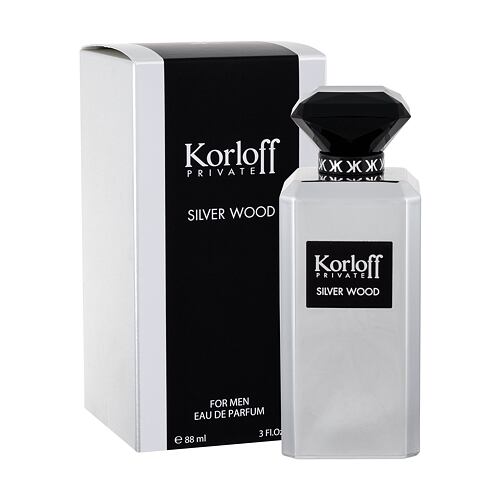 Eau de parfum Korloff Paris Private Silver Wood 88 ml boîte endommagée