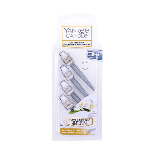 Parfum voiture Yankee Candle Fluffy Towels Vent Stick 4 St.
