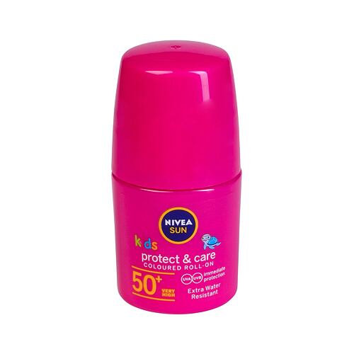 Sonnenschutz Nivea Sun Kids Protect & Care Coloured Roll-On SPF50+ 50 ml Pink