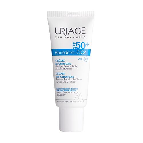 Körpercreme Uriage Bariéderm CICA Cream SPF50+ 40 ml Beschädigte Schachtel