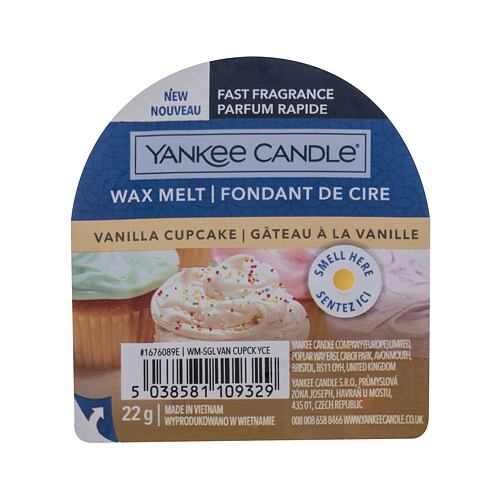 Fondant de cire Yankee Candle Vanilla Cupcake 22 g emballage endommagé