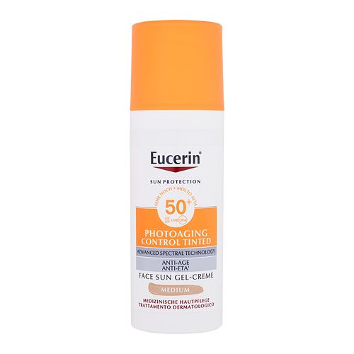 Sonnenschutz fürs Gesicht Eucerin Sun Protection Photoaging Control Tinted Gel-Cream SPF50+ 50 ml Medium