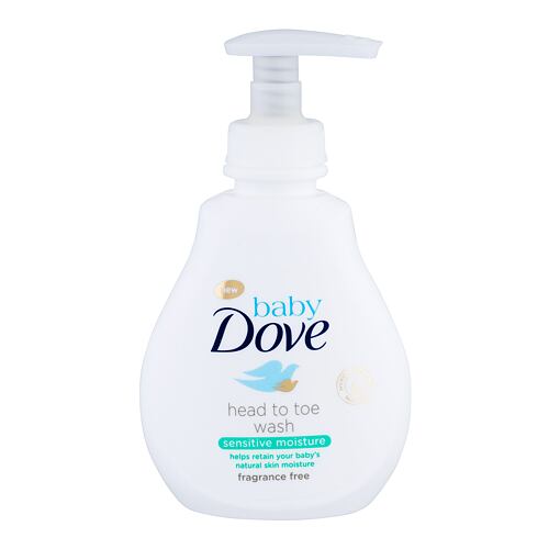 Bain moussant Dove Baby Sensitive Moisture Head To Toe Wash 200 ml flacon endommagé
