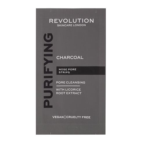 Reinigungstücher  Revolution Skincare Purifying Charcoal Nose Pore Strips 6 St. Beschädigte Schachtel