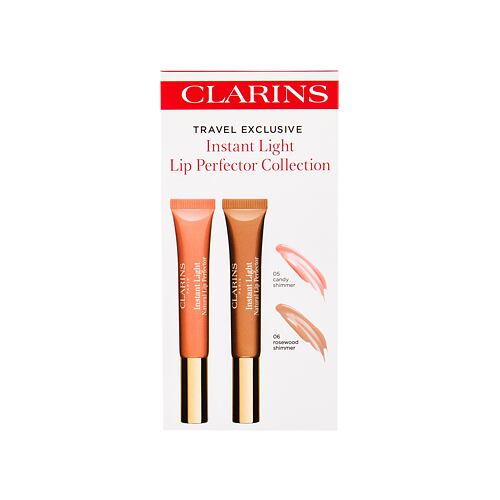 Lipgloss Clarins Instant Light Natural Lip Perfector 12 ml 05 Candy Shimmer Beschädigte Schachtel Sets