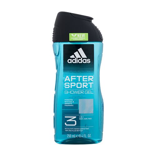 Gel douche Adidas After Sport Shower Gel 3-In-1 New Cleaner Formula 250 ml