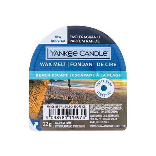 Fondant de cire Yankee Candle Beach Escape 22 g emballage endommagé