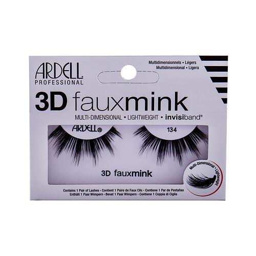 Faux cils Ardell 3D Faux Mink 134 1 St. Black boîte endommagée