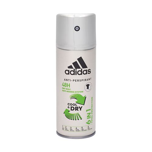 Antiperspirant Adidas 6in1 Cool & Dry 48h 150 ml Beschädigtes Flakon