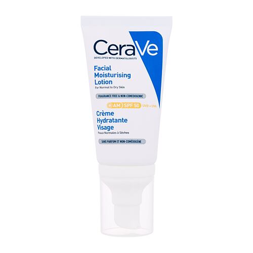 Crème de jour CeraVe Moisturizing Facial Lotion SPF50 52 ml