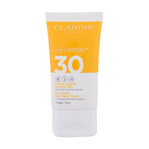 Soin solaire visage Clarins Sun Care Dry Touch SPF30 50 ml boîte endommagée