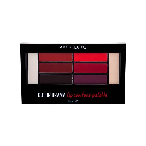 Rouge à lèvres Maybelline Color Drama Lip Contour Palette 4 g 01 Crimson Vixen boîte endommagée