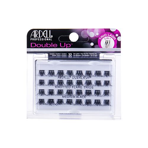 Faux cils Ardell Double Up  Knotted Trio Lash 32 St. Medium Black