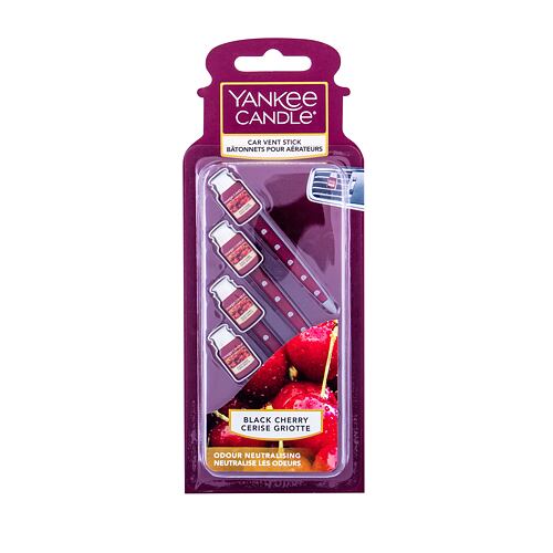 Autoduft Yankee Candle Black Cherry Vent Stick 4 St. Beschädigte Verpackung